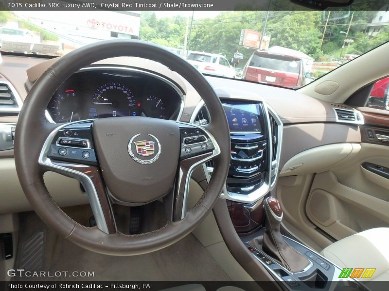 Crystal Red Tintcoat / Shale/Brownstone 2015 Cadillac SRX Luxury AWD
