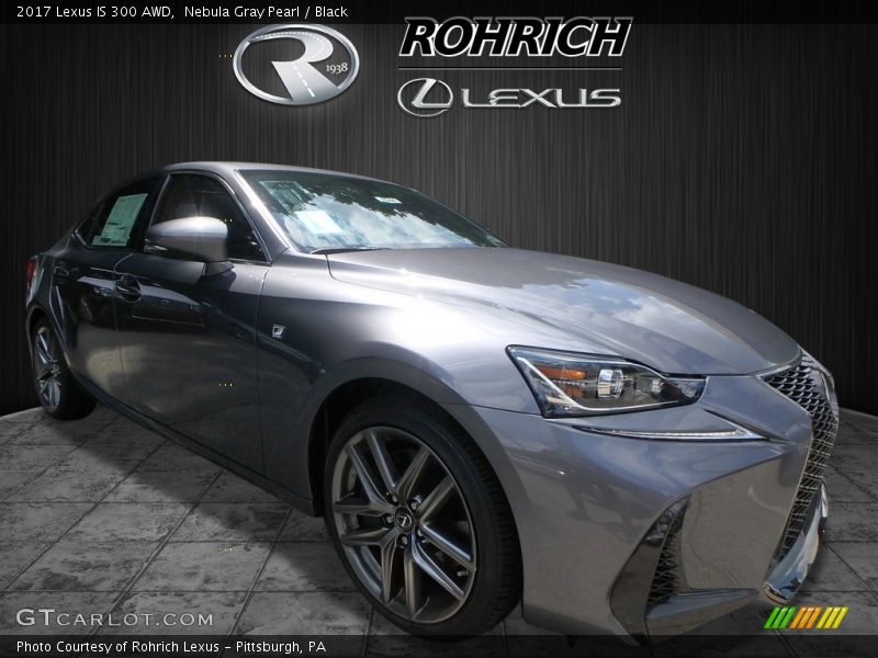 Nebula Gray Pearl / Black 2017 Lexus IS 300 AWD