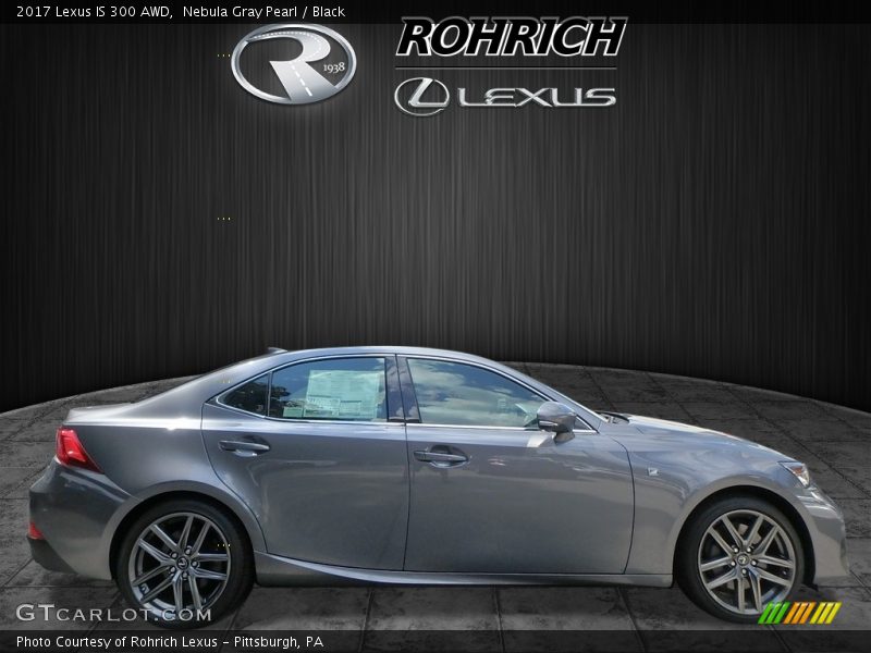 Nebula Gray Pearl / Black 2017 Lexus IS 300 AWD