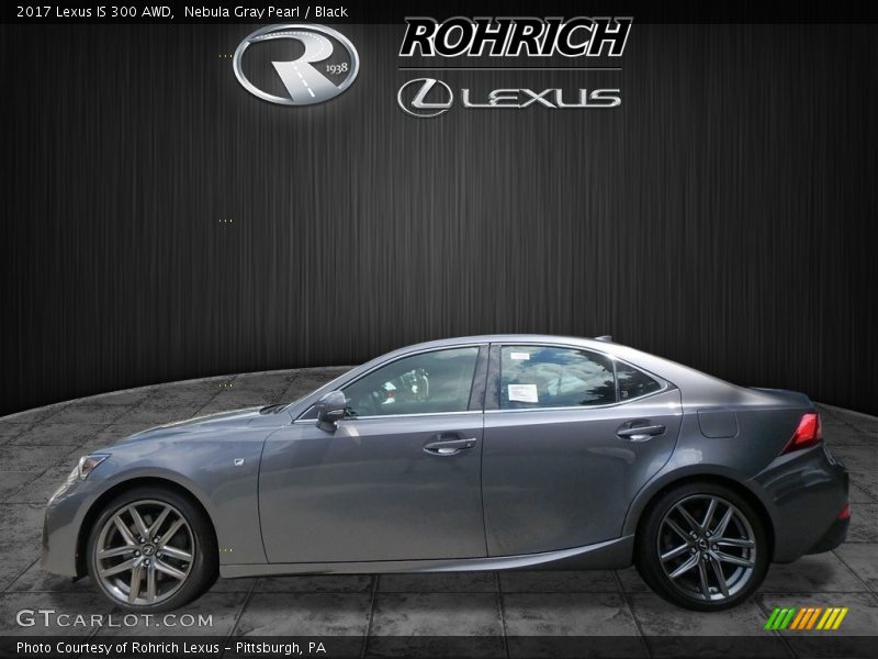 Nebula Gray Pearl / Black 2017 Lexus IS 300 AWD