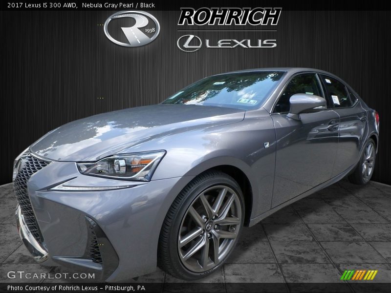 Nebula Gray Pearl / Black 2017 Lexus IS 300 AWD