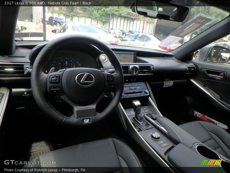 Nebula Gray Pearl / Black 2017 Lexus IS 300 AWD
