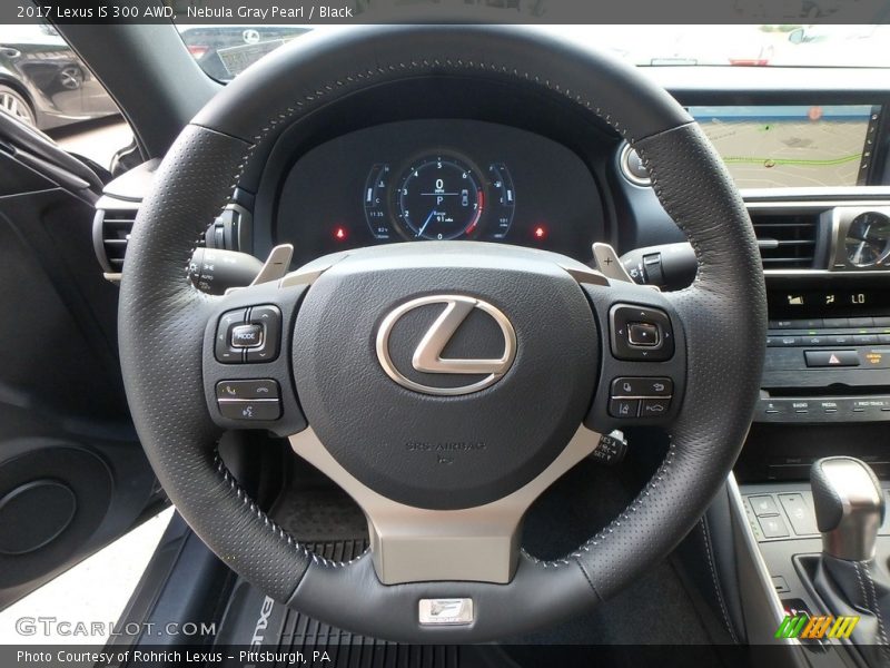 Nebula Gray Pearl / Black 2017 Lexus IS 300 AWD