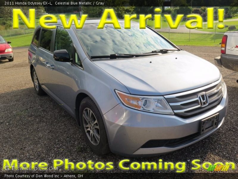 Celestial Blue Metallic / Gray 2011 Honda Odyssey EX-L