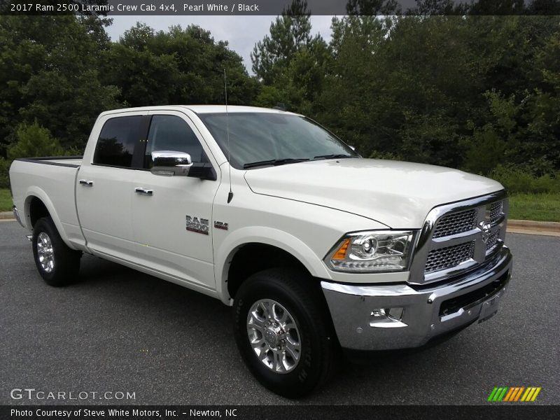 Pearl White / Black 2017 Ram 2500 Laramie Crew Cab 4x4