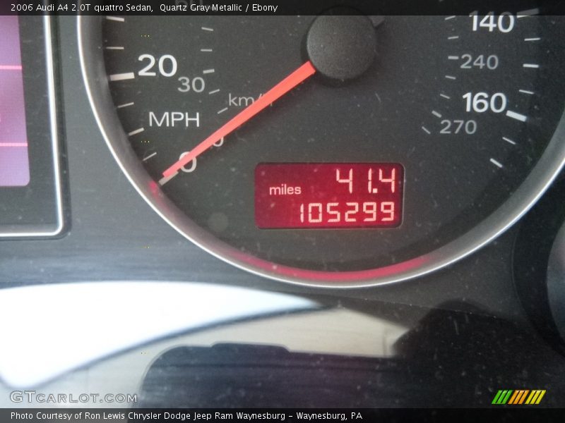 Quartz Gray Metallic / Ebony 2006 Audi A4 2.0T quattro Sedan