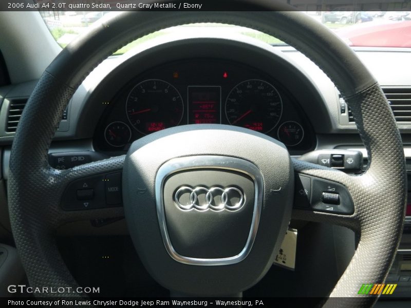 Quartz Gray Metallic / Ebony 2006 Audi A4 2.0T quattro Sedan