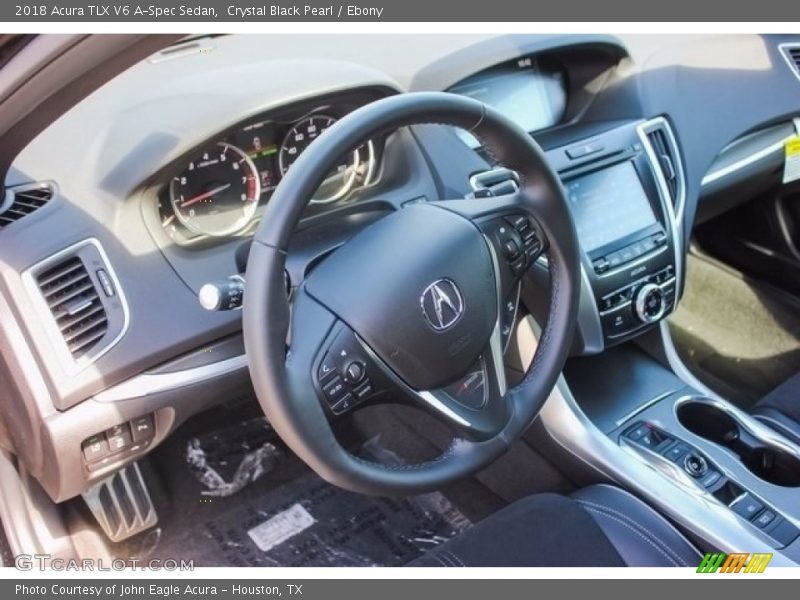 Crystal Black Pearl / Ebony 2018 Acura TLX V6 A-Spec Sedan
