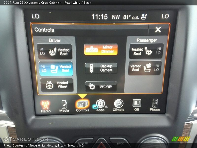 Pearl White / Black 2017 Ram 2500 Laramie Crew Cab 4x4