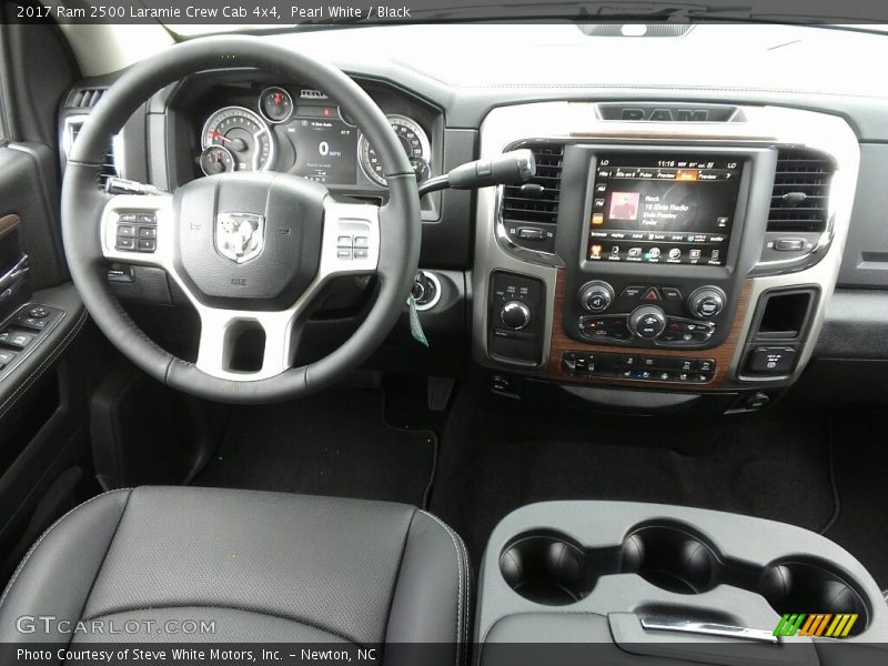 Pearl White / Black 2017 Ram 2500 Laramie Crew Cab 4x4
