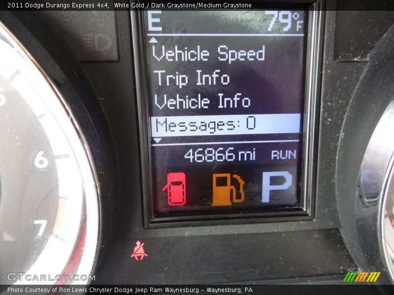 White Gold / Dark Graystone/Medium Graystone 2011 Dodge Durango Express 4x4