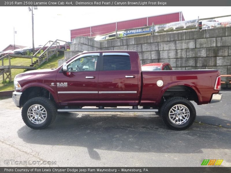 Delmonico Red Pearl / Canyon Brown/Light Frost Beige 2016 Ram 2500 Laramie Crew Cab 4x4