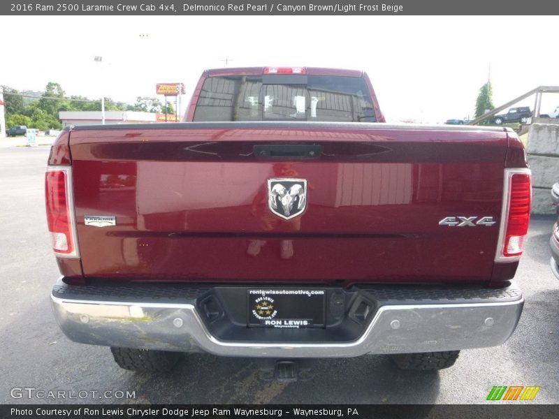 Delmonico Red Pearl / Canyon Brown/Light Frost Beige 2016 Ram 2500 Laramie Crew Cab 4x4