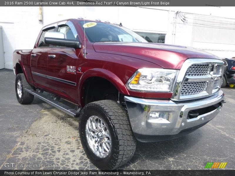 Delmonico Red Pearl / Canyon Brown/Light Frost Beige 2016 Ram 2500 Laramie Crew Cab 4x4