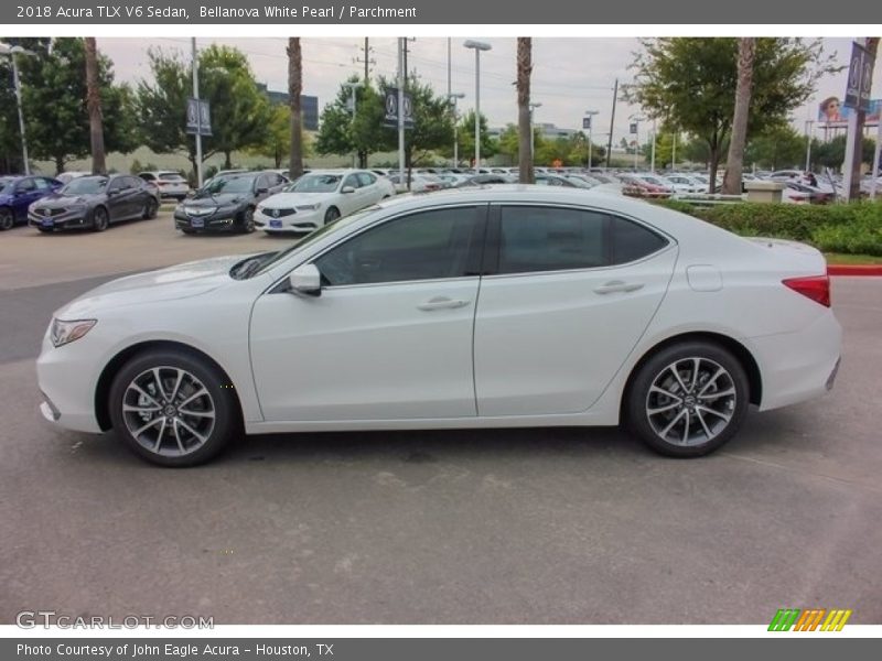 Bellanova White Pearl / Parchment 2018 Acura TLX V6 Sedan