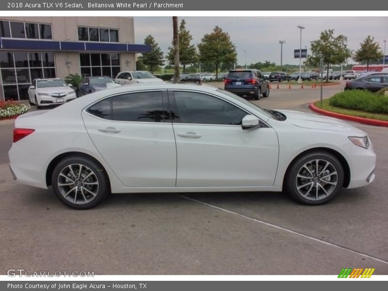 Bellanova White Pearl / Parchment 2018 Acura TLX V6 Sedan