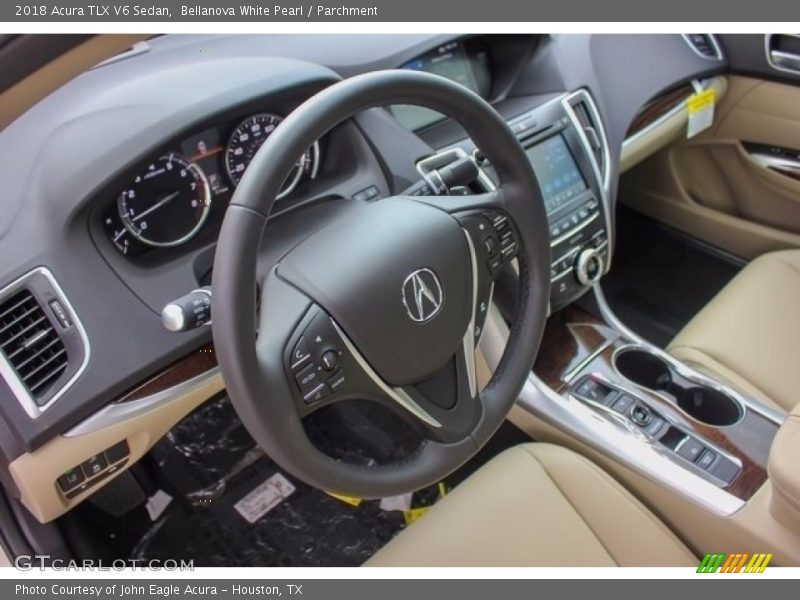 Bellanova White Pearl / Parchment 2018 Acura TLX V6 Sedan