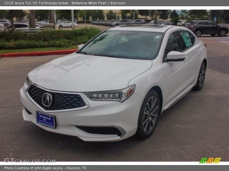 Bellanova White Pearl / Espresso 2018 Acura TLX V6 Technology Sedan