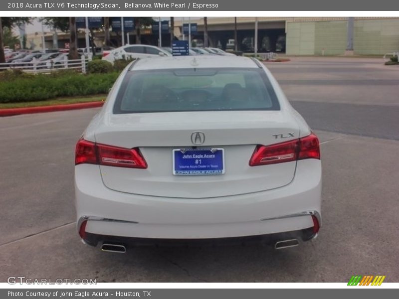 Bellanova White Pearl / Espresso 2018 Acura TLX V6 Technology Sedan
