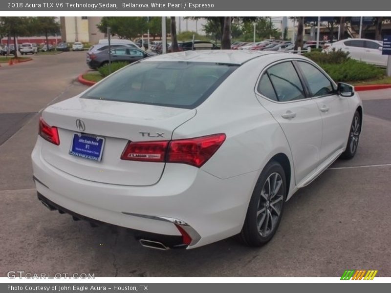 Bellanova White Pearl / Espresso 2018 Acura TLX V6 Technology Sedan