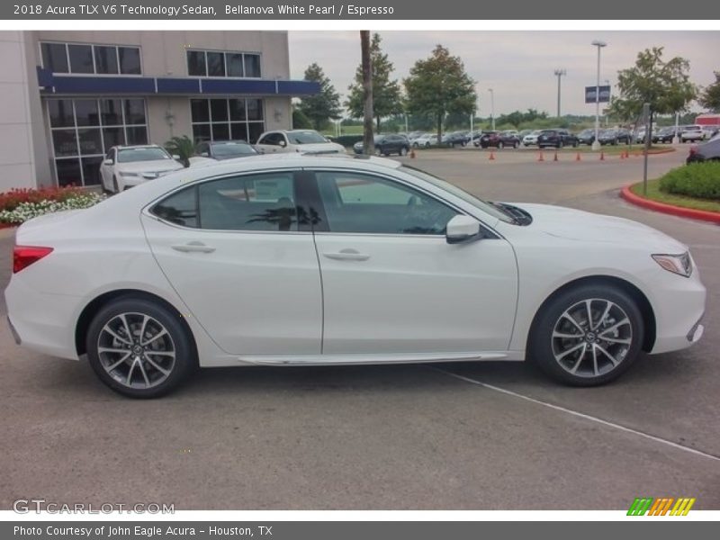 Bellanova White Pearl / Espresso 2018 Acura TLX V6 Technology Sedan