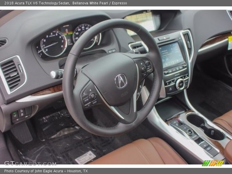 Bellanova White Pearl / Espresso 2018 Acura TLX V6 Technology Sedan