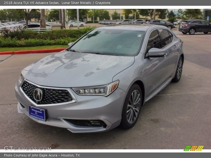 Lunar Silver Metallic / Graystone 2018 Acura TLX V6 Advance Sedan