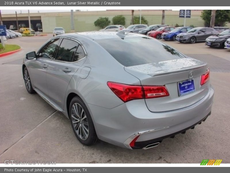 Lunar Silver Metallic / Graystone 2018 Acura TLX V6 Advance Sedan