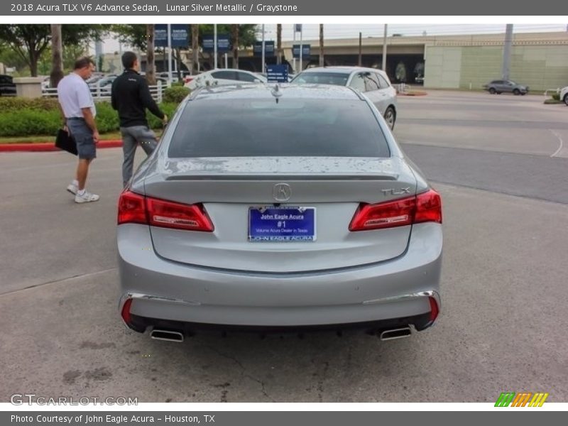 Lunar Silver Metallic / Graystone 2018 Acura TLX V6 Advance Sedan