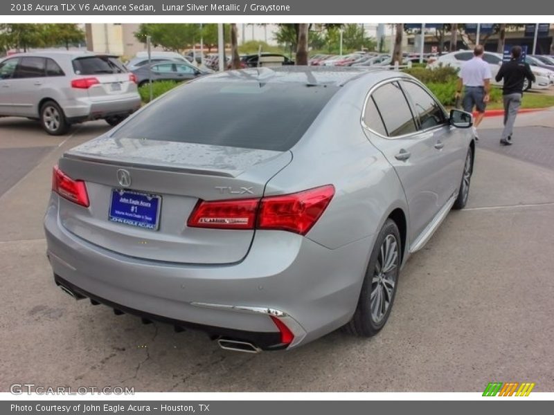Lunar Silver Metallic / Graystone 2018 Acura TLX V6 Advance Sedan