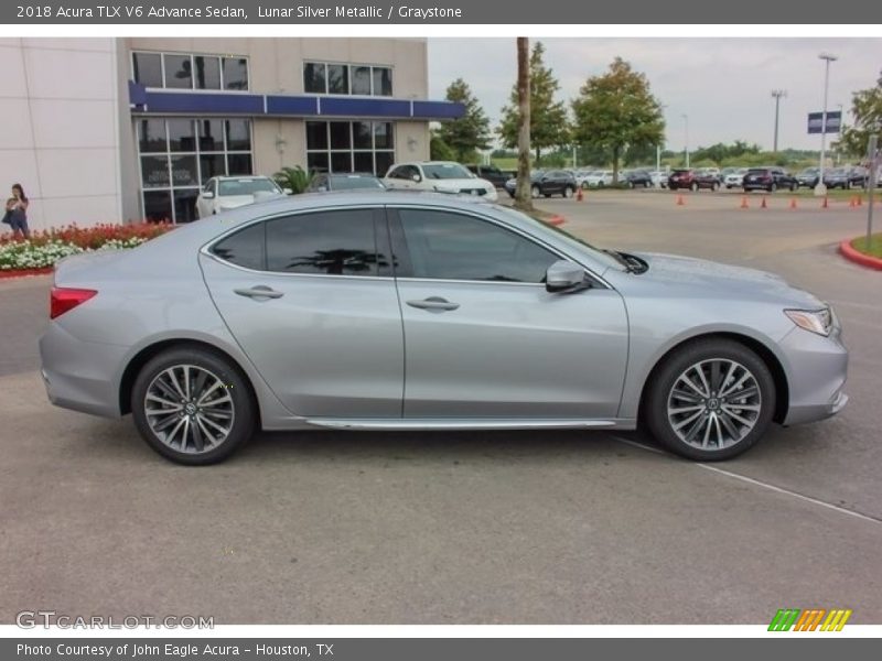 Lunar Silver Metallic / Graystone 2018 Acura TLX V6 Advance Sedan