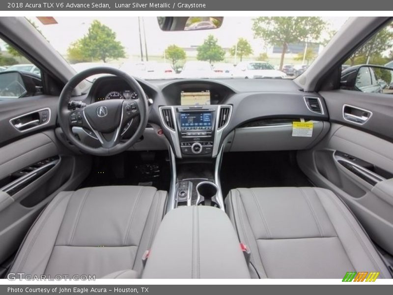 Lunar Silver Metallic / Graystone 2018 Acura TLX V6 Advance Sedan