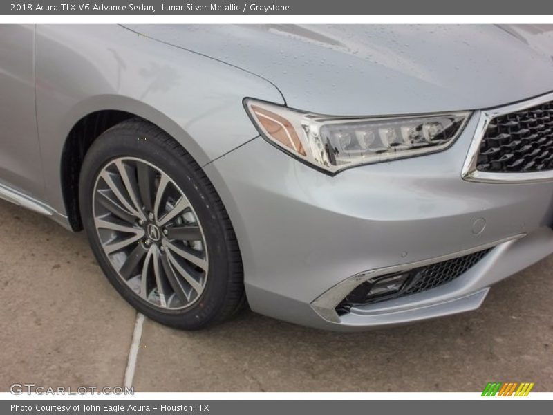Lunar Silver Metallic / Graystone 2018 Acura TLX V6 Advance Sedan