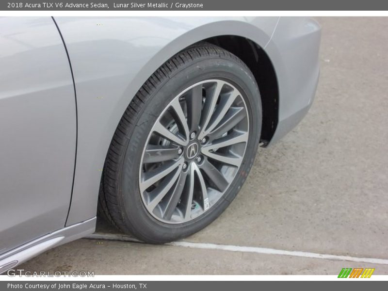 Lunar Silver Metallic / Graystone 2018 Acura TLX V6 Advance Sedan