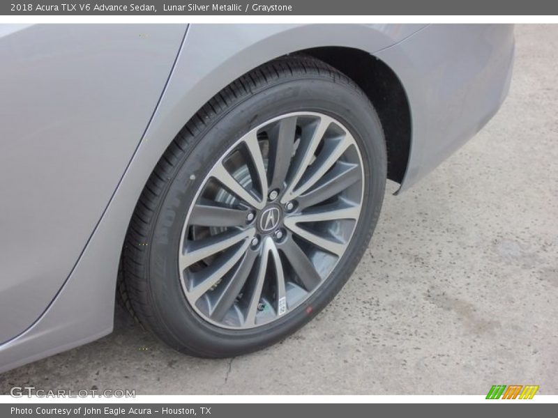 Lunar Silver Metallic / Graystone 2018 Acura TLX V6 Advance Sedan