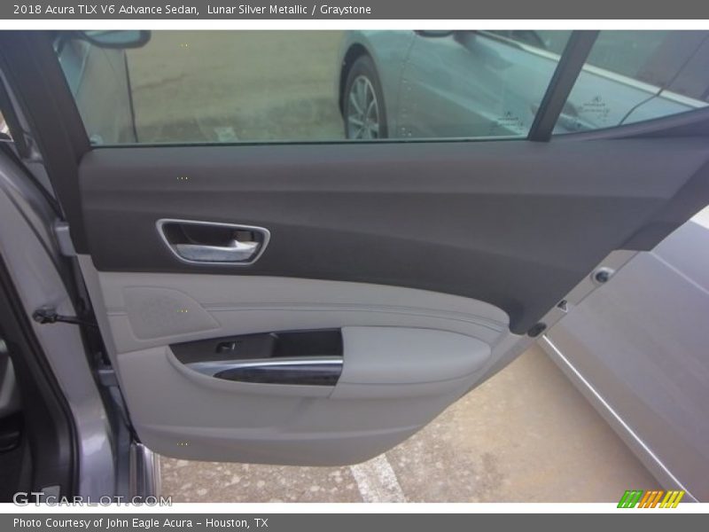 Lunar Silver Metallic / Graystone 2018 Acura TLX V6 Advance Sedan
