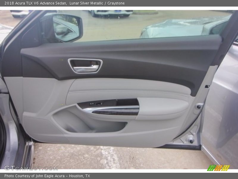 Lunar Silver Metallic / Graystone 2018 Acura TLX V6 Advance Sedan