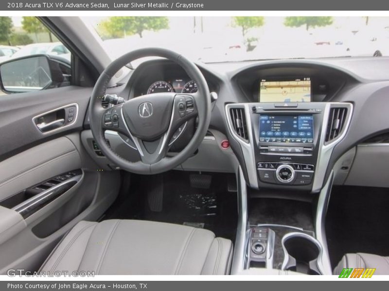 Lunar Silver Metallic / Graystone 2018 Acura TLX V6 Advance Sedan