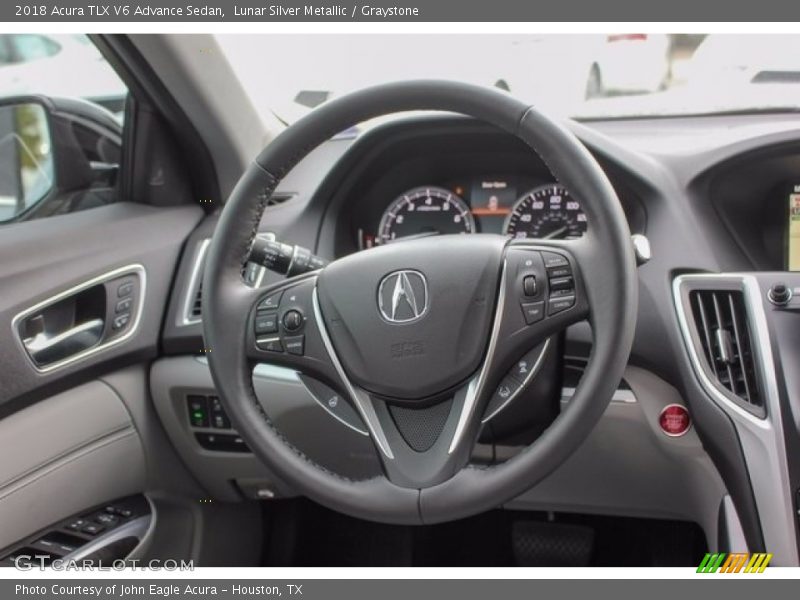 Lunar Silver Metallic / Graystone 2018 Acura TLX V6 Advance Sedan