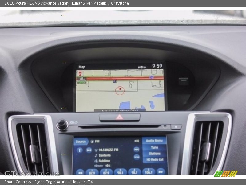 Lunar Silver Metallic / Graystone 2018 Acura TLX V6 Advance Sedan