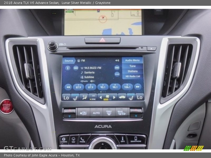 Lunar Silver Metallic / Graystone 2018 Acura TLX V6 Advance Sedan