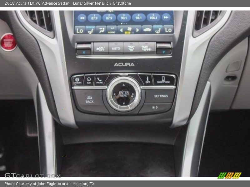 Lunar Silver Metallic / Graystone 2018 Acura TLX V6 Advance Sedan