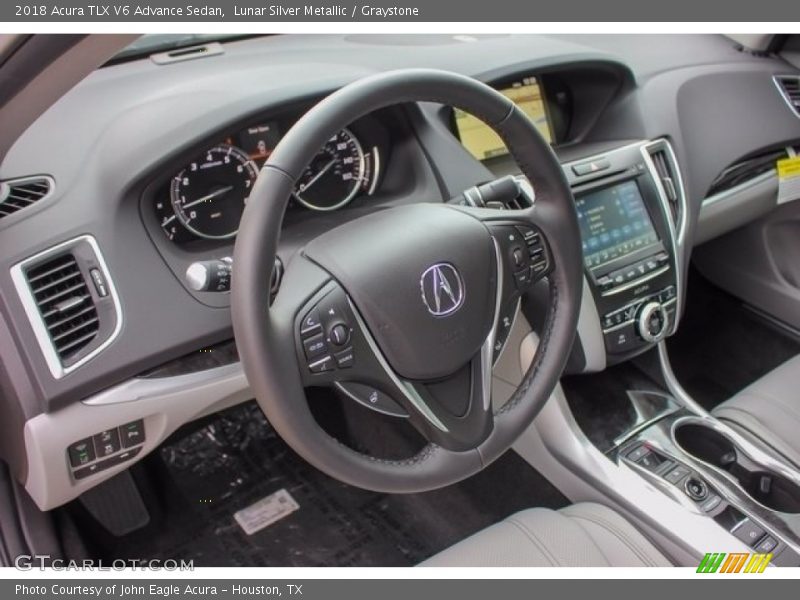 Lunar Silver Metallic / Graystone 2018 Acura TLX V6 Advance Sedan