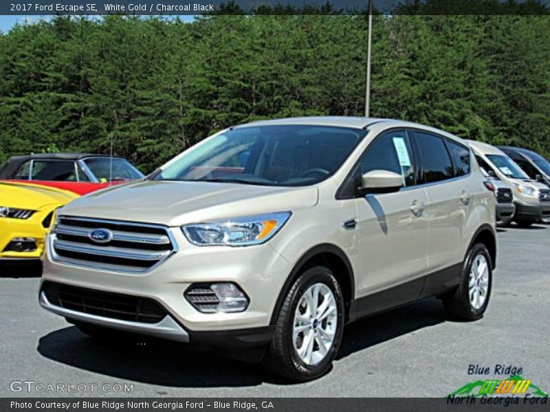 White Gold / Charcoal Black 2017 Ford Escape SE