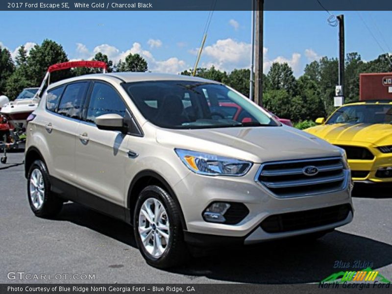 White Gold / Charcoal Black 2017 Ford Escape SE