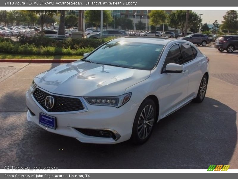 Bellanova White Pearl / Ebony 2018 Acura TLX V6 SH-AWD Advance Sedan