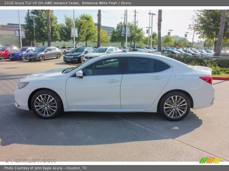Bellanova White Pearl / Ebony 2018 Acura TLX V6 SH-AWD Advance Sedan