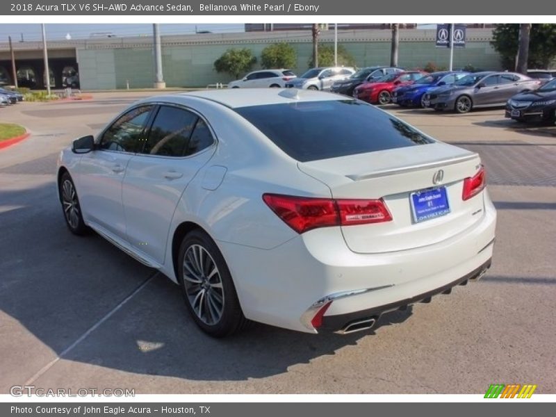 Bellanova White Pearl / Ebony 2018 Acura TLX V6 SH-AWD Advance Sedan