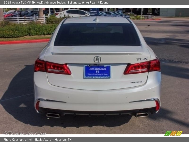 Bellanova White Pearl / Ebony 2018 Acura TLX V6 SH-AWD Advance Sedan