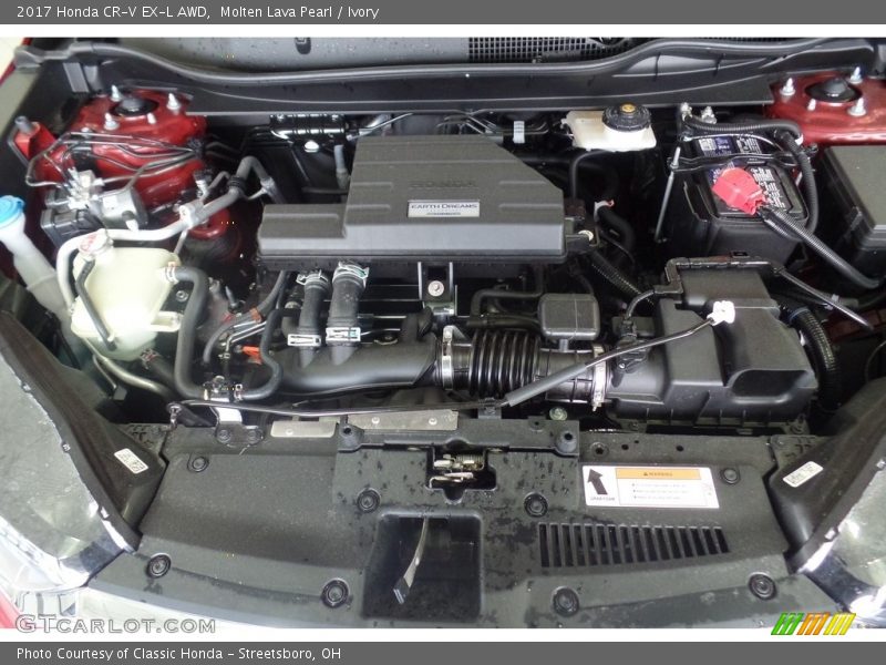 Molten Lava Pearl / Ivory 2017 Honda CR-V EX-L AWD